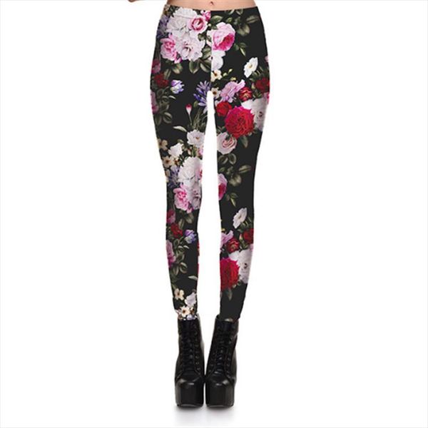 leggings leggings womens new style new fitness flowers digital printing high waist, Black
leggings leggings womens new style new fitness flowers digital printing high waist, Black