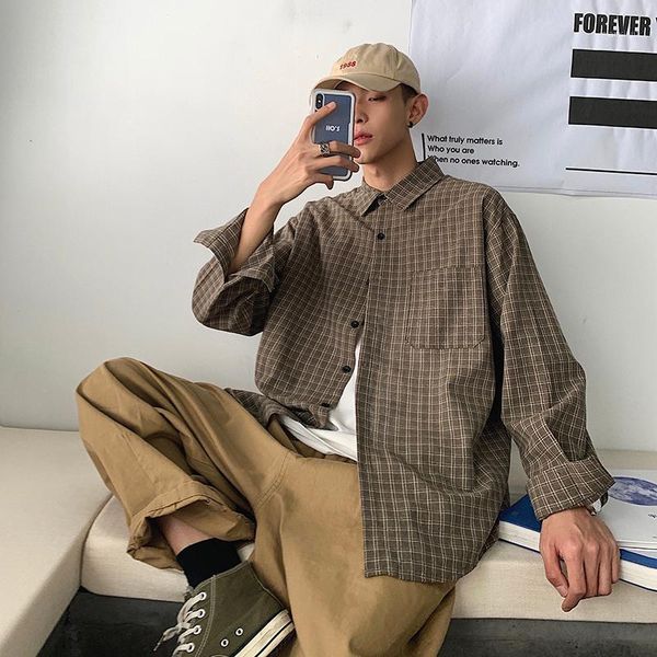 2020 spring and autumn new korean youth plaid long sleeve shirt fashion casual wild loose navy / green -2xl1, White;black
2020 spring and autumn new korean youth plaid long sleeve shirt fashion casual wild loose navy / green -2xl1, White;black