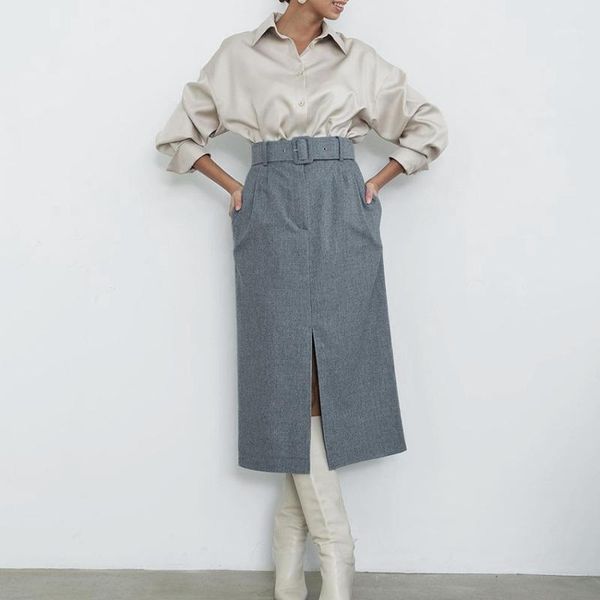 office clothes elegant solid high waist commuter occupation package hip skirt casual side slit hip skirt mid length female1, Black
office clothes elegant solid high waist commuter occupation package hip skirt casual side slit hip skirt mid length female1, Black