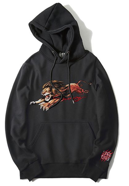 mens clothing men's hip-hop hoodie long-sleeved hooded sweater 3d lion embroidery decoration couple hoodie a11, Black
mens clothing men's hip-hop hoodie long-sleeved hooded sweater 3d lion embroidery decoration couple hoodie a11, Black