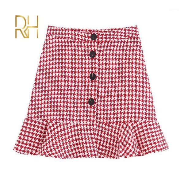 vintage stylish ruffles houndstooth mini skirt women 2020 fashion a line buttons plaid ladies skirts casual faldas mujer rh1, Black
vintage stylish ruffles houndstooth mini skirt women 2020 fashion a line buttons plaid ladies skirts casual faldas mujer rh1, Black