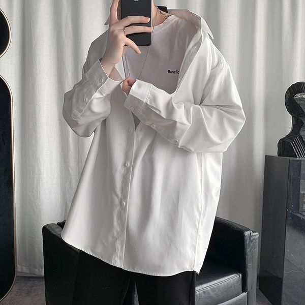2021 men's solid color shirts autumn new harajuku men casual long sleeve shirt streetwear man oversized blouse a74q, Black
2021 men's solid color shirts autumn new harajuku men casual long sleeve shirt streetwear man oversized blouse a74q, Black