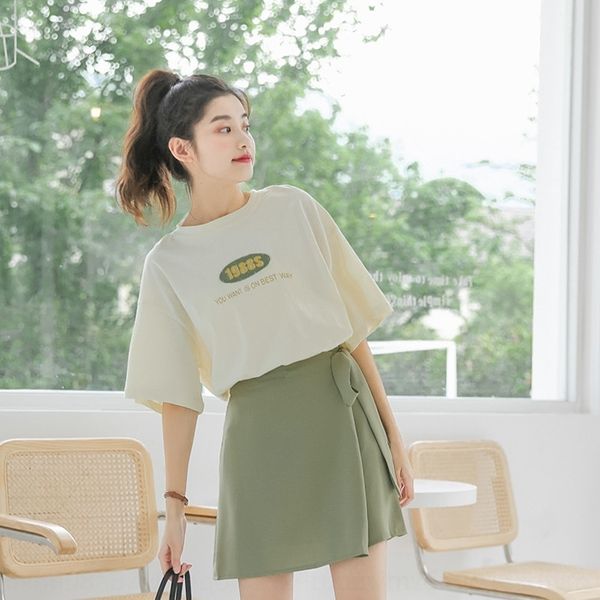 rdnnq 2020 summer new korean style loose printed lace t-shirt cotton t-shirt skirt lace skirtchiffon g skirt two-piece suit for women glo0i, Gray
rdnnq 2020 summer new korean style loose printed lace t-shirt cotton t-shirt skirt lace skirtchiffon g skirt two-piece suit for women glo0i, Gray