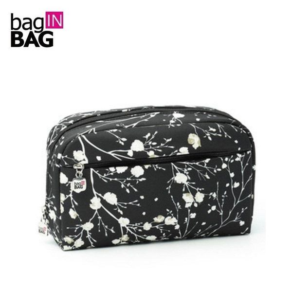 black flower cosmetic bag noble beauty bag set