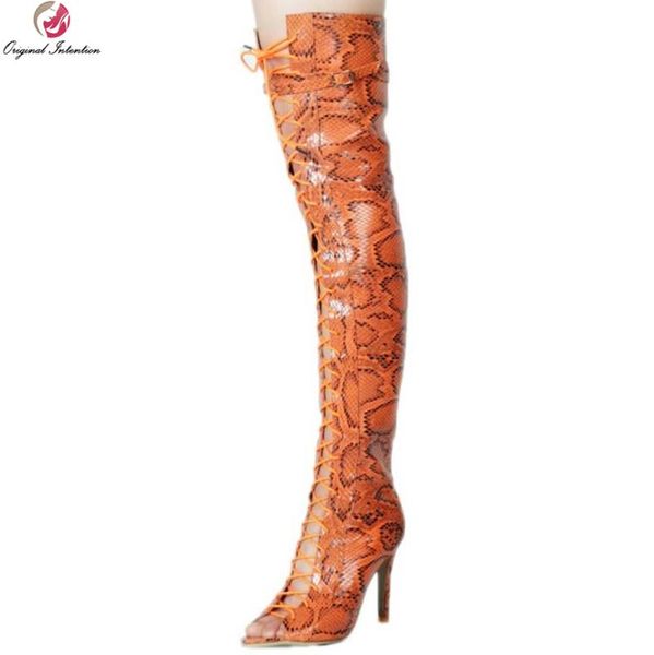 boots original intention women over the knee peep toe thin heels high-quality brown orange shoes woman plus size 4-15, Black
boots original intention women over the knee peep toe thin heels high-quality brown orange shoes woman plus size 4-15, Black