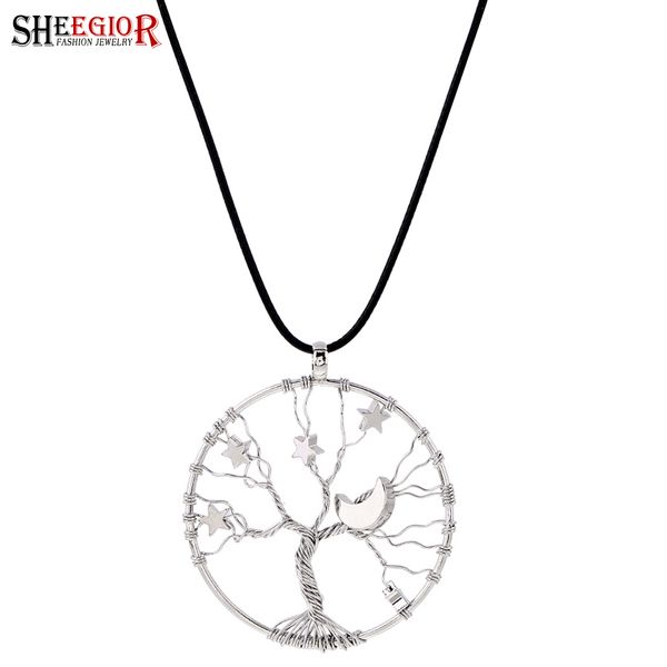 silver color world tree necklace women girl accessories love star moon pendant choker tree of life goddess necklace fashion gift
silver color world tree necklace women girl accessories love star moon pendant choker tree of life goddess necklace fashion gift