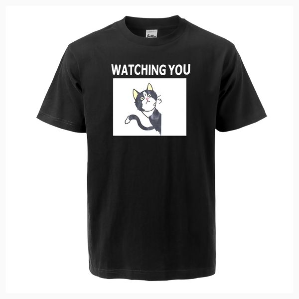 sport animal cat watching you funny print t shirt 2019 summer new men short sleeve o-neck cotton casual fashion tee
sport animal cat watching you funny print t shirt 2019 summer new men short sleeve o-neck cotton casual fashion tee