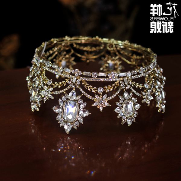 iluxury baroque exquisite elegant round bridal new crown headdress dress wedding accessories, Silver
iluxury baroque exquisite elegant round bridal new crown headdress dress wedding accessories, Silver