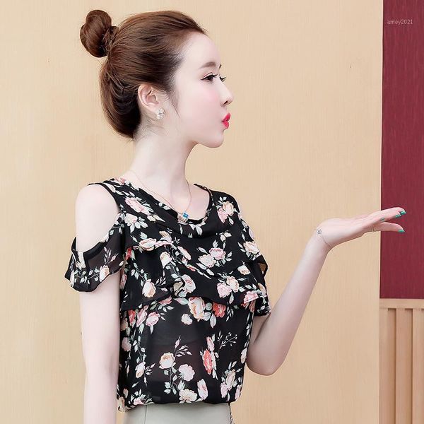 women's blouses & shirts korea women shirt summer off shoulder ruffles chiffon office blouse vintage floral print lady blusa mujer1, White
women's blouses & shirts korea women shirt summer off shoulder ruffles chiffon office blouse vintage floral print lady blusa mujer1, White