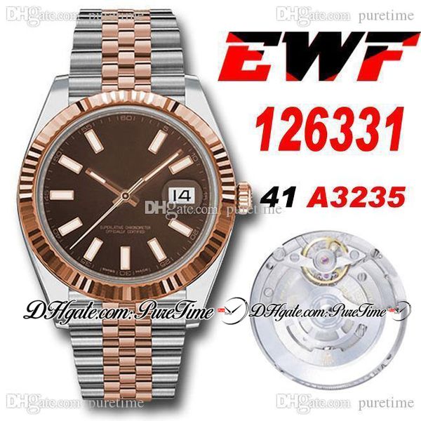 2021 ewf datejust 41 126331 cal a3235 автоматические мужские часы двухтона rg коричневый комплектный палочком стальной браслет best edition, Slivery;brown
2021 ewf datejust 41 126331 cal a3235 автоматические мужские часы двухтона rg коричневый комплектный палочком стальной браслет best edition, Slivery;brown