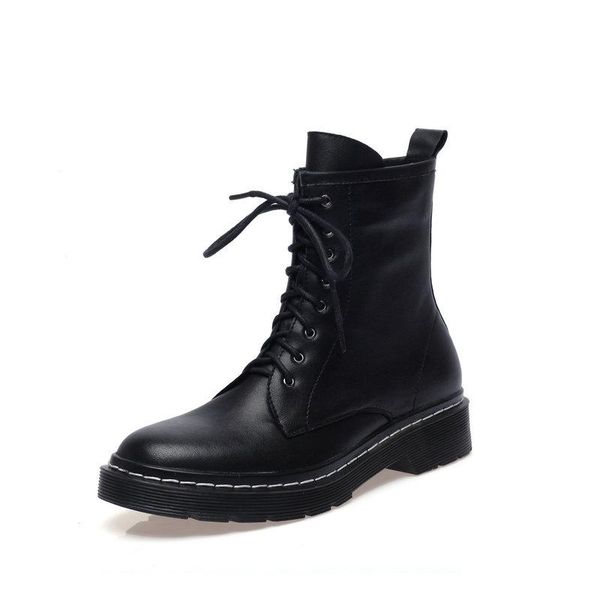 brand women genuine leather ankle boots big size female motorcycle boots med heels party shoes woman, Black
brand women genuine leather ankle boots big size female motorcycle boots med heels party shoes woman, Black