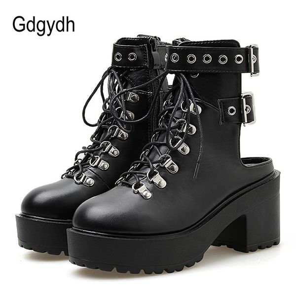 gdgydh european women slingback high heel ankle boots summer shoes booties rivet chunky heels lace up gothic black leather
gdgydh european women slingback high heel ankle boots summer shoes booties rivet chunky heels lace up gothic black leather