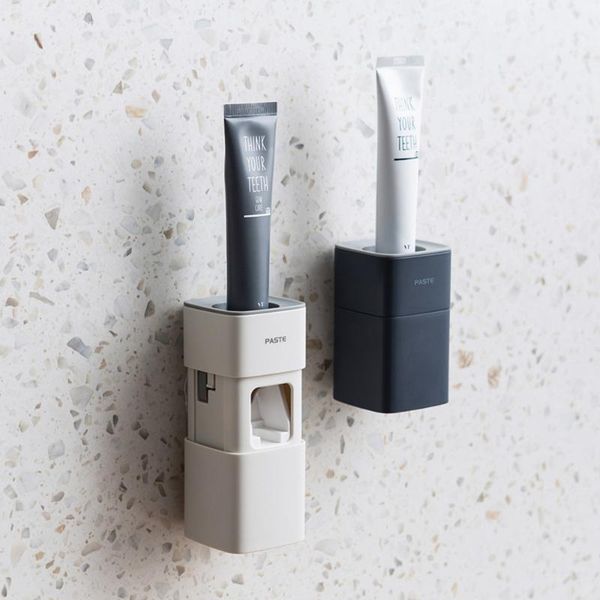 bath accessory set 1pc wall-mounted waterproof plastic automatic toothpaste dispenser toothbrush holder extrusion squeezer home supply
bath accessory set 1pc wall-mounted waterproof plastic automatic toothpaste dispenser toothbrush holder extrusion squeezer home supply