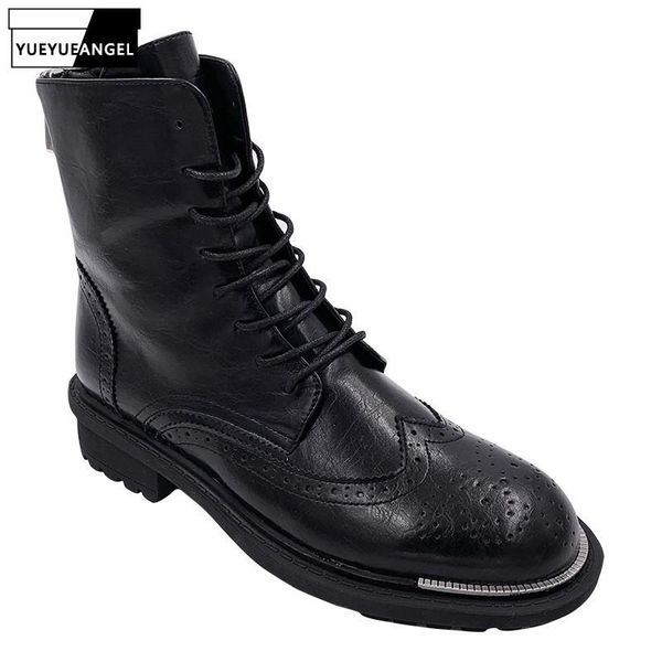 leather shoes woman england style black lace up biker ankle boots brogue boots fashion winter warm botas mujer
leather shoes woman england style black lace up biker ankle boots brogue boots fashion winter warm botas mujer