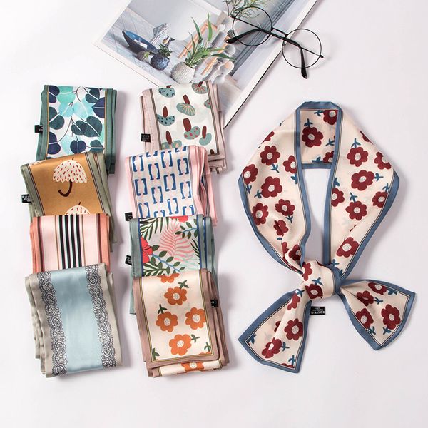 painting print big luxury woman silk scarf brand hair band 100cm*9.5cm long small head scarf bag ribbons kerchief ladies tie, Silver
painting print big luxury woman silk scarf brand hair band 100cm*9.5cm long small head scarf bag ribbons kerchief ladies tie, Silver