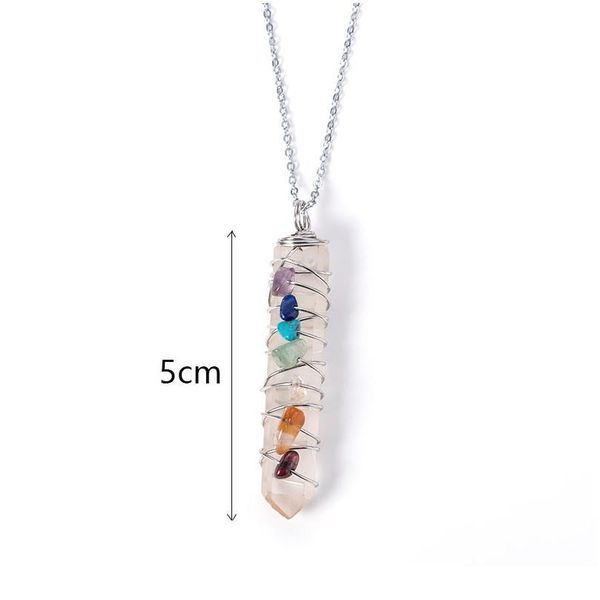 new arrival reiki chakra healing crystal pendant handmade wire wrapped 7 chakra natural stone pendant quartz necklac qylalq, Black
new arrival reiki chakra healing crystal pendant handmade wire wrapped 7 chakra natural stone pendant quartz necklac qylalq, Black