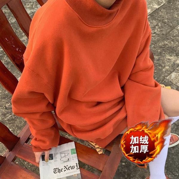 harajuku women fleece thicken sweatshirt bf style oversized pullover round neck long sleeve winter warm hoodies, Black
harajuku women fleece thicken sweatshirt bf style oversized pullover round neck long sleeve winter warm hoodies, Black