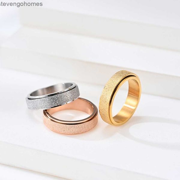 colorful rose rotating gold titanium steel frosted pearl sand ring hand ornaments, Silver
colorful rose rotating gold titanium steel frosted pearl sand ring hand ornaments, Silver