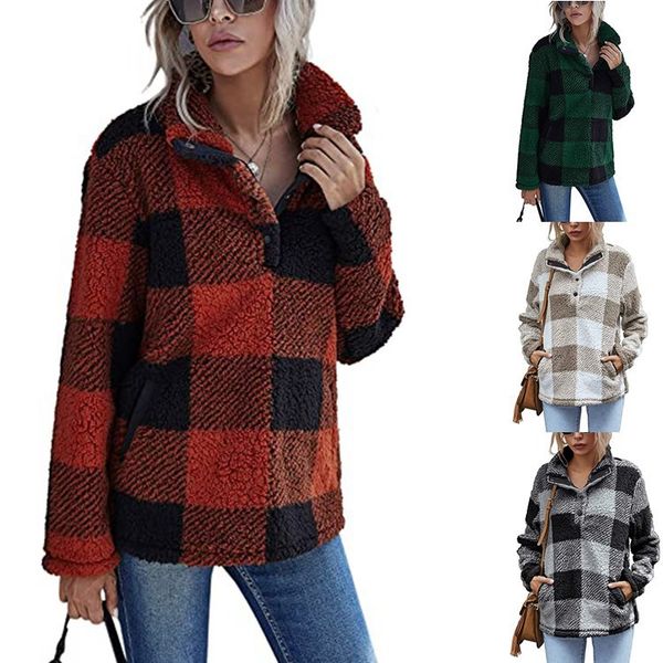 ins womens loose thick sweatshirts plaid stand collar pullover sweater plush jacket spring autumn casual clothes womens warm clothing, Black
ins womens loose thick sweatshirts plaid stand collar pullover sweater plush jacket spring autumn casual clothes womens warm clothing, Black
