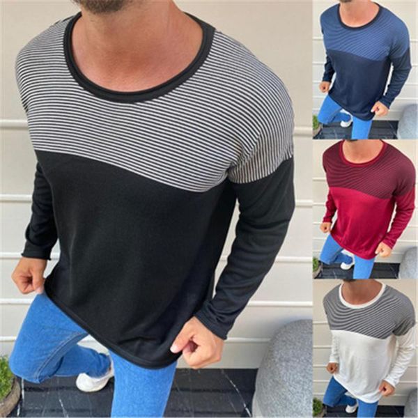 man colorblocked stripe t-shirts fashion trend long sleeve round neck tee designer autumn new male casual loose tshirts clothing, White;black
man colorblocked stripe t-shirts fashion trend long sleeve round neck tee designer autumn new male casual loose tshirts clothing, White;black