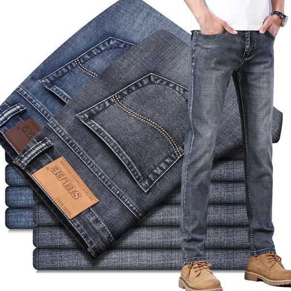 2020 sulee brand jeans men casual full length pants elasticity slim jeans business male denim slim trousers black grey1, Blue
2020 sulee brand jeans men casual full length pants elasticity slim jeans business male denim slim trousers black grey1, Blue