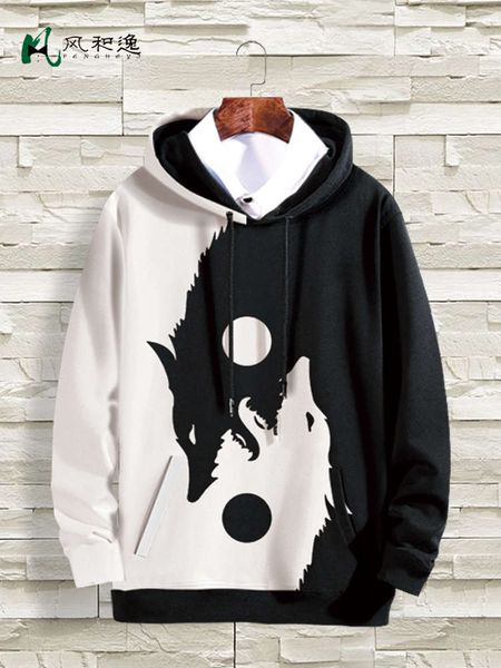 plush sweater men's hooded black and white wolf head coat autumn winter long sleeve clothes chinese style top
plush sweater men's hooded black and white wolf head coat autumn winter long sleeve clothes chinese style top