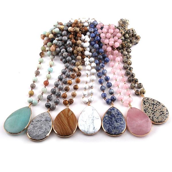 pendant necklaces fashion bohemian tribal jewelry natural stone rosary chain matching drop for women ethnic necklace, Silver
pendant necklaces fashion bohemian tribal jewelry natural stone rosary chain matching drop for women ethnic necklace, Silver