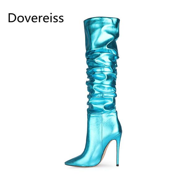 dovereiss fashion women's shoes winter pointed toe pure color blue silver stilettos heels new ladies boots knee high boots 47, Black
dovereiss fashion women's shoes winter pointed toe pure color blue silver stilettos heels new ladies boots knee high boots 47, Black