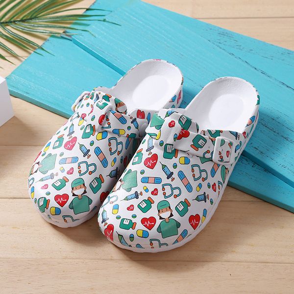 2021 the new women's nurse's slippers eva medical lab printed workshoes anti-slip operating shoes clean nurse vcg1, Black
2021 the new women's nurse's slippers eva medical lab printed workshoes anti-slip operating shoes clean nurse vcg1, Black