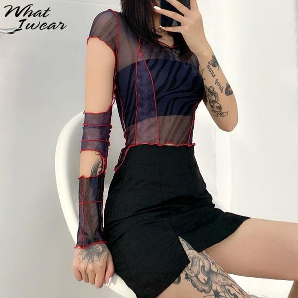 women t shirt two pieces vest y2k mesh fabric see through korean style one sleeve fall clothes female tees harajuku shirt, White
women t shirt two pieces vest y2k mesh fabric see through korean style one sleeve fall clothes female tees harajuku shirt, White