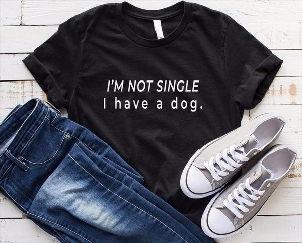 im not single i have a dog print women tshirt cotton casual funny t shirt for lady yong girl tee hipster, White
im not single i have a dog print women tshirt cotton casual funny t shirt for lady yong girl tee hipster, White