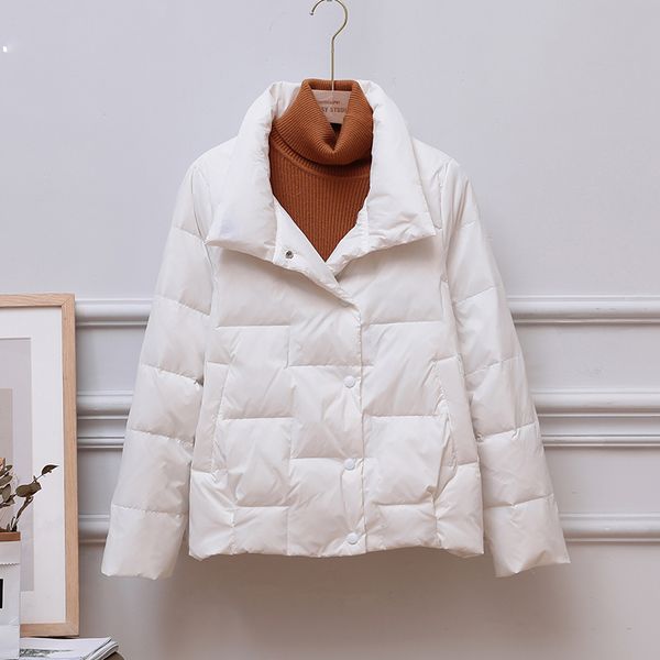 spring and autumn down jacket women's jackets stand-up collar coat for women light outerwear female korean down, Black
spring and autumn down jacket women's jackets stand-up collar coat for women light outerwear female korean down, Black