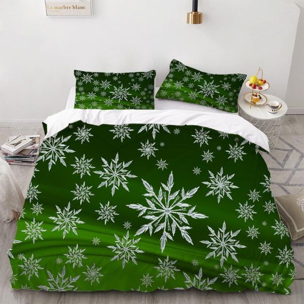 bedding sets 2/3 pieces snowflake set merry christmas duvet cover 3d print festival holiday bedspread green background
bedding sets 2/3 pieces snowflake set merry christmas duvet cover 3d print festival holiday bedspread green background