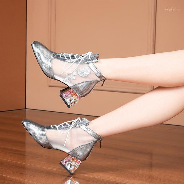 dress shoes breathable thick heeled mesh boots female 2021 gauze baotou sandals high heels rhinestone z6221, Black
dress shoes breathable thick heeled mesh boots female 2021 gauze baotou sandals high heels rhinestone z6221, Black