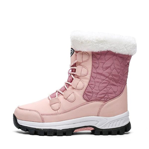 winter ladies all-match high-martin boots thick-soled waterproof snow boots fashion brand designer plus velvet warm shoes, Black 
winter ladies all-match high-martin boots thick-soled waterproof snow boots fashion brand designer plus velvet warm shoes, Black