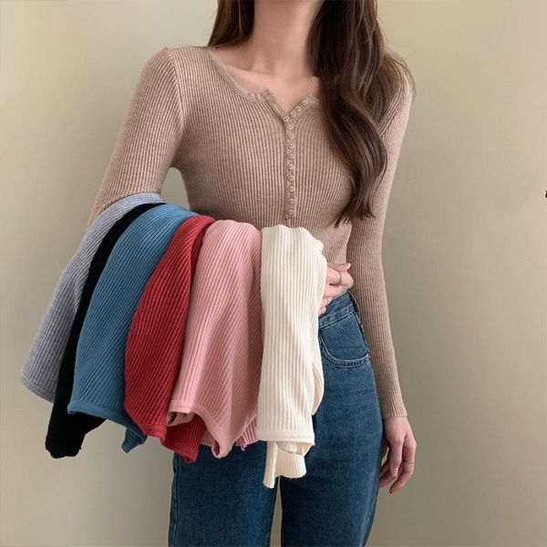 women's sweaters autumn women sweater knitted long sleeve v-neck slim office lady button casual base shirt 2021, White;black
women's sweaters autumn women sweater knitted long sleeve v-neck slim office lady button casual base shirt 2021, White;black