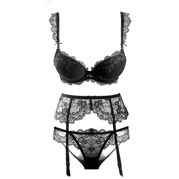 mousse transparent lace bra set women 's underwear padded adjustment side gathering push up bra panties garters1, Red;black
mousse transparent lace bra set women 's underwear padded adjustment side gathering push up bra panties garters1, Red;black