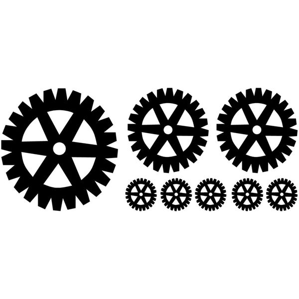 22.8cm*9.5cm set 8 gear gears steampunk fashion car stickers decals black/silver s3-4835
22.8cm*9.5cm set 8 gear gears steampunk fashion car stickers decals black/silver s3-4835
