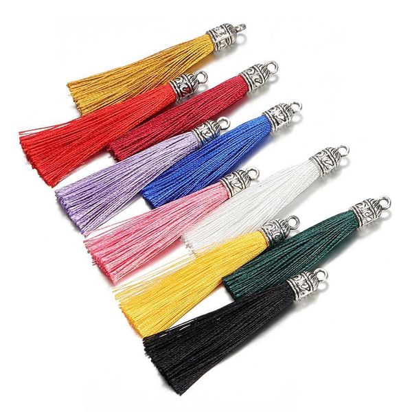 10pcs lot 6cm silk tassel with silver caps decorative tassels pendants diy earring charm for jewelry making hangling accessories h qylbar
10pcs lot 6cm silk tassel with silver caps decorative tassels pendants diy earring charm for jewelry making hangling accessories h qylbar