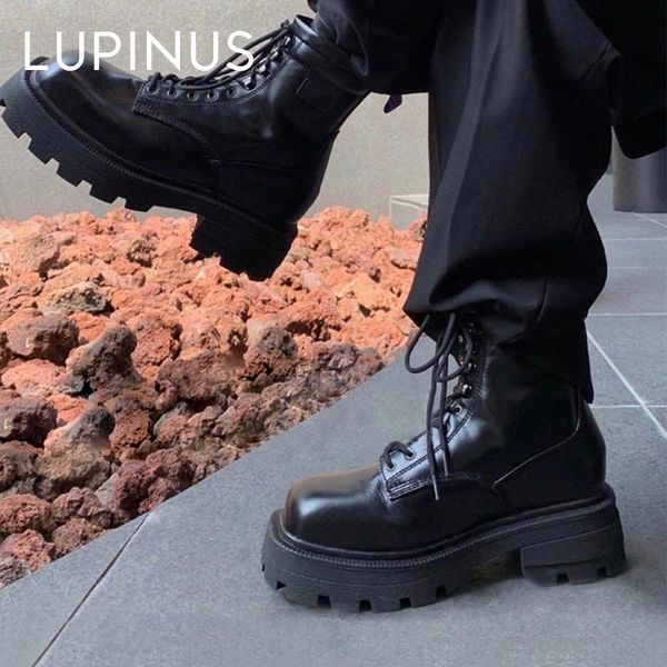 lupinus punk style platform ankle boots for women chic square toe design women army boots autumn shoes, Black
lupinus punk style platform ankle boots for women chic square toe design women army boots autumn shoes, Black