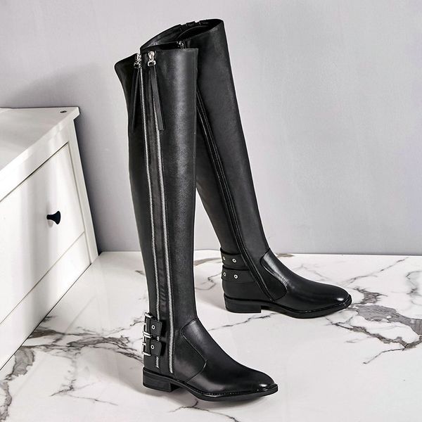 2021 big size genuine leather women knee high new fashion party night club shoes woman winter warm long riding boots qcip, Black
2021 big size genuine leather women knee high new fashion party night club shoes woman winter warm long riding boots qcip, Black