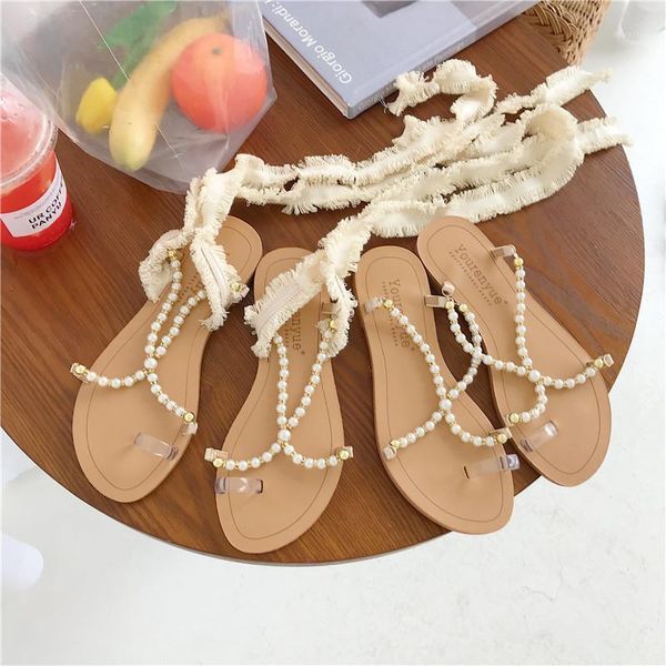 sandals 2021 summer straps comfort shoes for women suit female beige all-match lace up black girls fashion retro pearl flat1 
sandals 2021 summer straps comfort shoes for women suit female beige all-match lace up black girls fashion retro pearl flat1