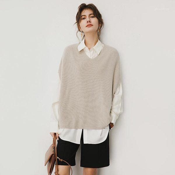 women's sweaters waistcoat knitted vest sleeveless wool sweater women losse version all-match basic solid and warm jumper conceal fat1, White;black
women's sweaters waistcoat knitted vest sleeveless wool sweater women losse version all-match basic solid and warm jumper conceal fat1, White;black