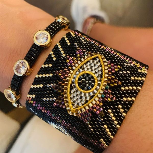 go2boho miyuki evil eye bracelets men lucky turkish eye bracelet for women jewelry pulseras mujer moda instagram woven y200730, Black
go2boho miyuki evil eye bracelets men lucky turkish eye bracelet for women jewelry pulseras mujer moda instagram woven y200730, Black