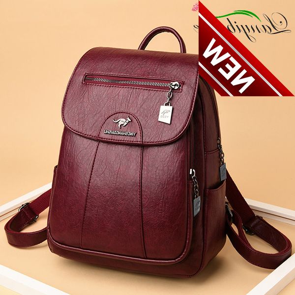 5 color women soft leather backpacks vintage female shoulder sac a dos casual travel ladies bagpack mochilas school bags
5 color women soft leather backpacks vintage female shoulder sac a dos casual travel ladies bagpack mochilas school bags