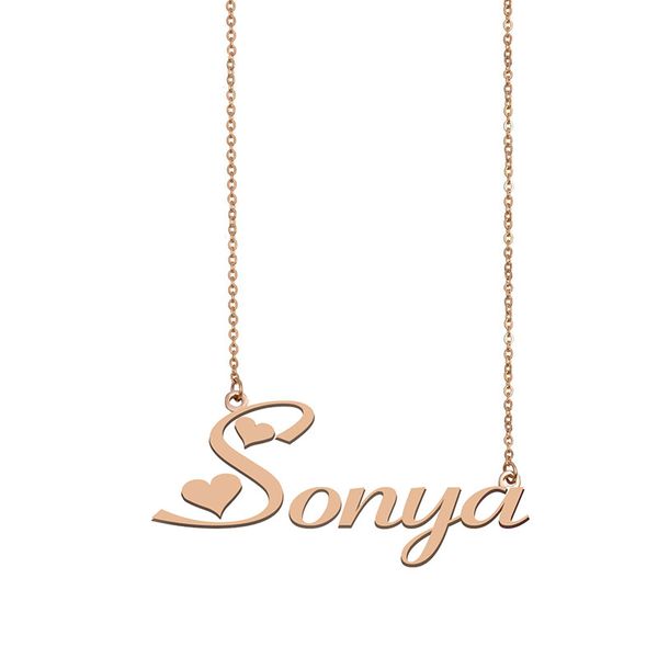 Sonya Name Necklace Custom Nameplate Pendant for Women Girls Birthday Gift Kids Best Friends Jewelry 18k Gold Plated Stainless Steel, Silver
Sonya Name Necklace Custom Nameplate Pendant for Women Girls Birthday Gift Kids Best Friends Jewelry 18k Gold Plated Stainless Steel, Silver