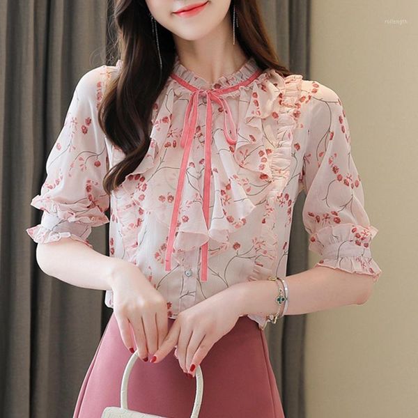 new elegant ruffles printed summer new floral chiffon shirt bow tie sweet chiffon blouse blusa feminina1, White
new elegant ruffles printed summer new floral chiffon shirt bow tie sweet chiffon blouse blusa feminina1, White