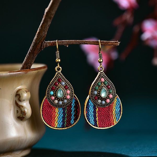 fashion creative ethnic style earrings bohemian vintage drop shaped beaded fabric drop earrings for women accessories, Silver
fashion creative ethnic style earrings bohemian vintage drop shaped beaded fabric drop earrings for women accessories, Silver