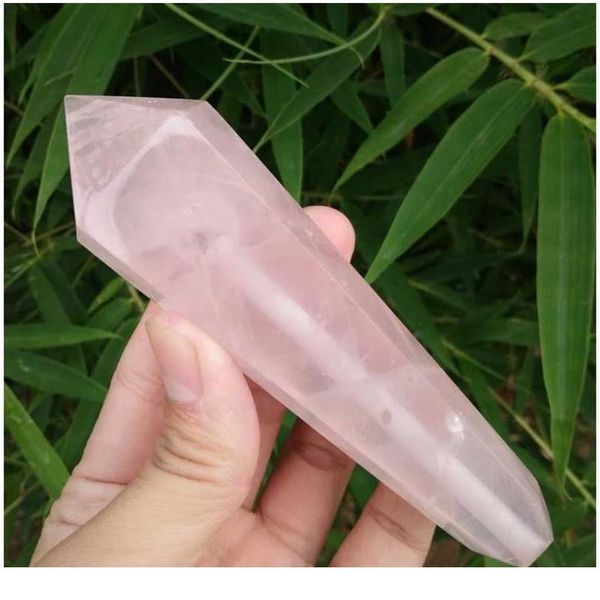 1 natural pink rose quartz crystal smoking pipes cigarette pipe 1 jllmnn, Black