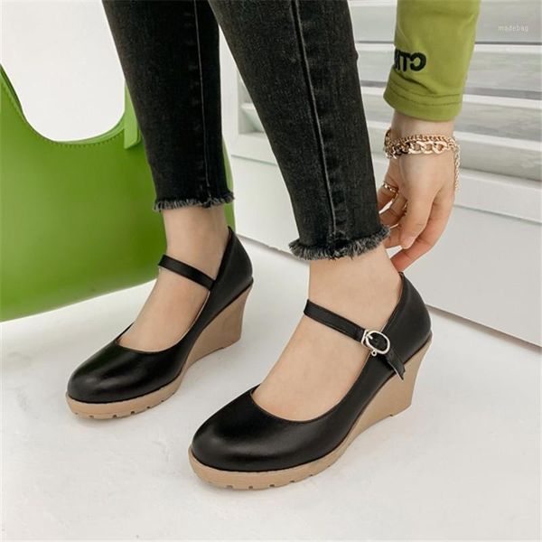 dress shoes pxelena 2021 concise women wedge high heels ankle strap round toe black white office lady daily work pumps plus size 34-431
dress shoes pxelena 2021 concise women wedge high heels ankle strap round toe black white office lady daily work pumps plus size 34-431
